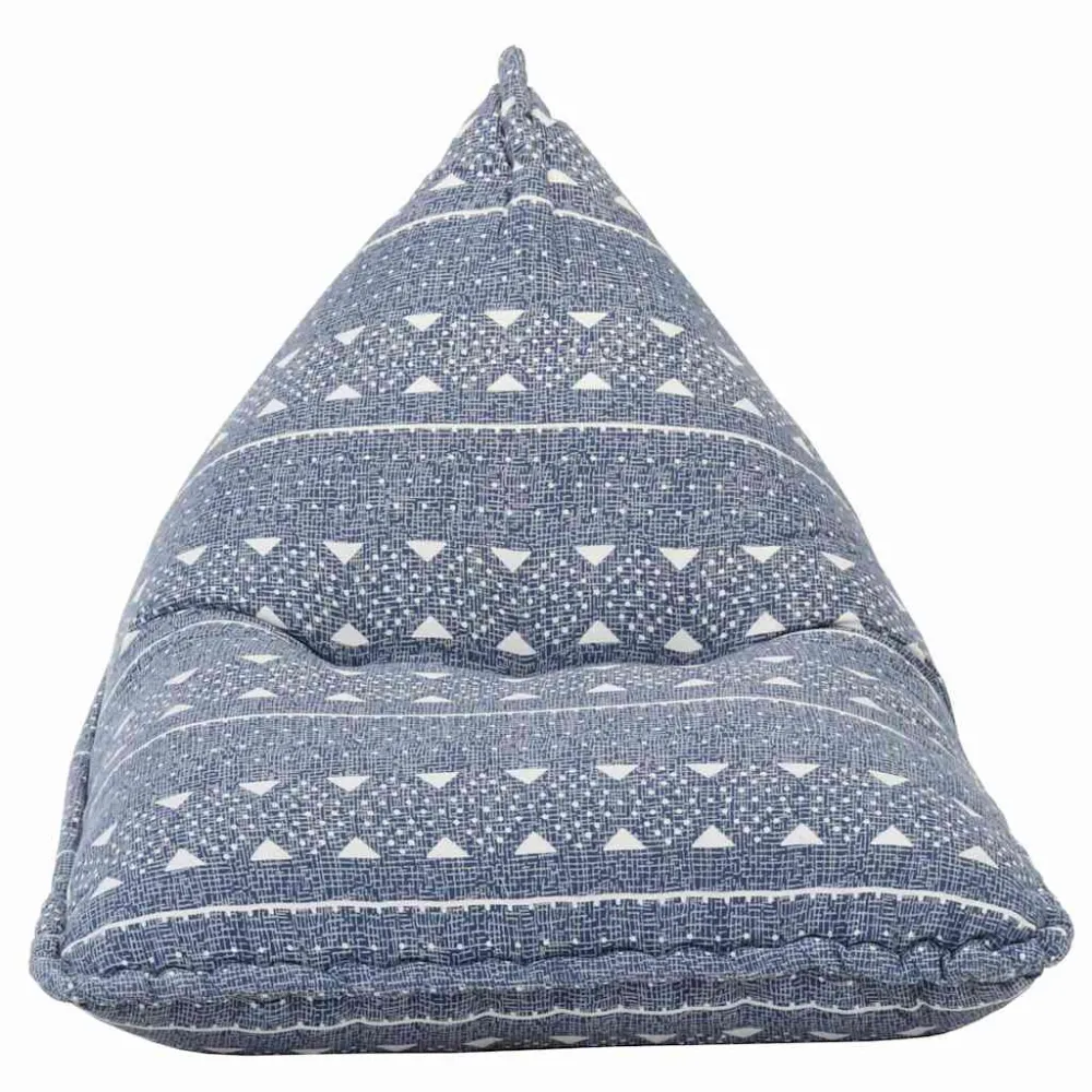 Zitzak stof patchwork indigo 3-delig Set | Speelkamer Serie