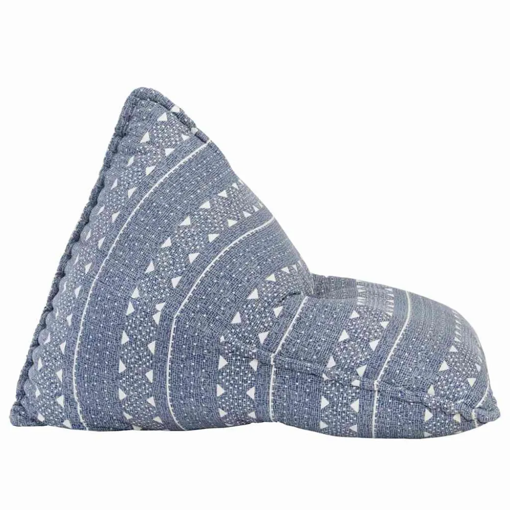 Zitzak stof patchwork indigo 3-delig Set | Speelkamer Serie
